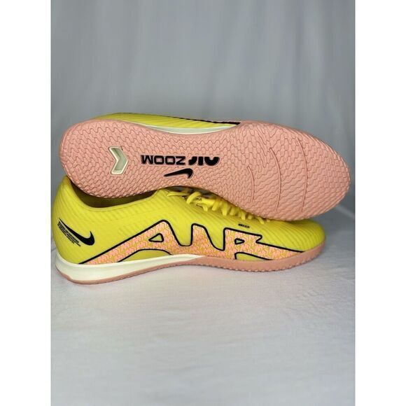 NIKE ZOOM‎ VAPOR 15 ACADEMY IC INDOOR SOCCER CLEATS" YELLOW DJ5633-780 Sz 12 - Picture 1 of 5